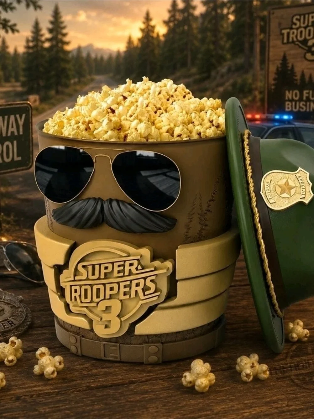 NEW Super Troopers 3 The Trooper Popcorn Bucket - RARE LIMITED EDITION